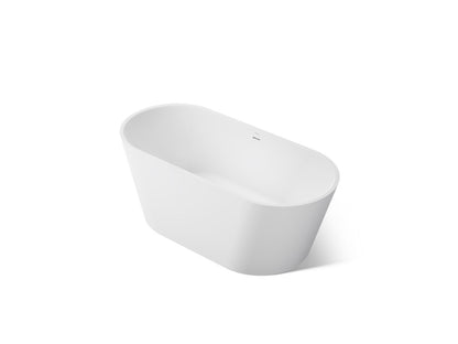 KOHLER K-25165 Evok 66" x 30" freestanding bath with center toe-tap drain