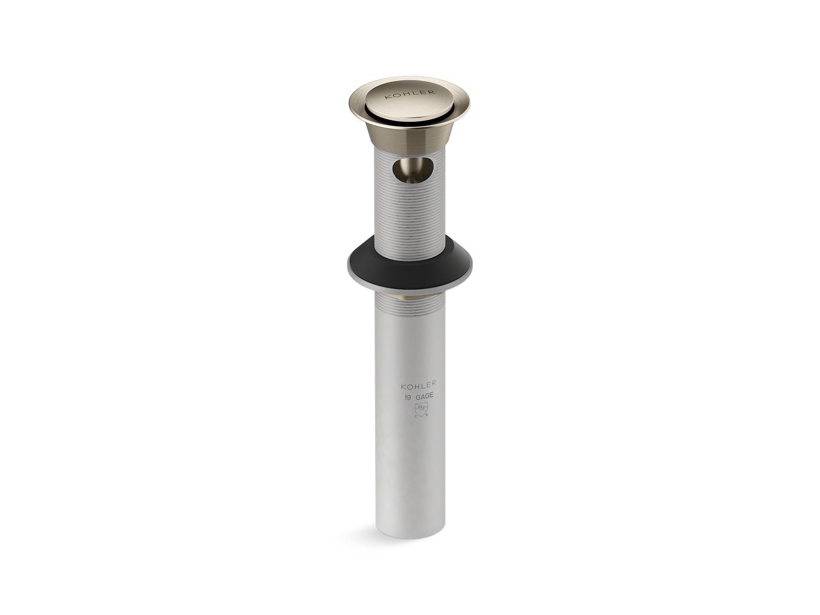 Kohler Clicker drain with overflow