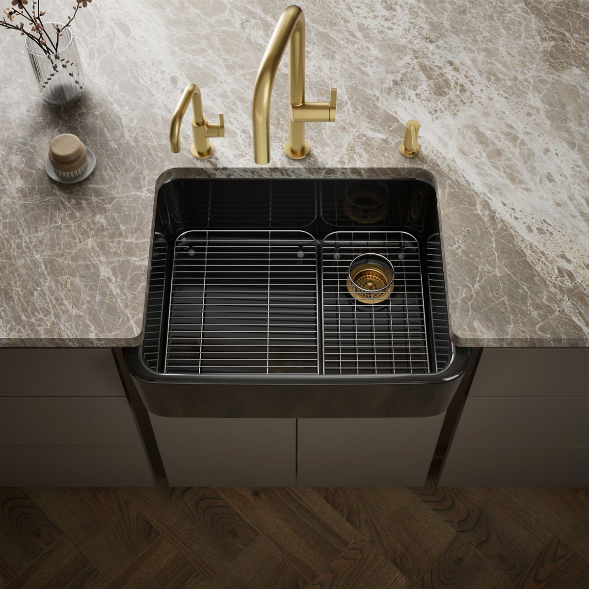 KOHLER Ironridge 28" undermount single-bowl farmhouse kitchen sink