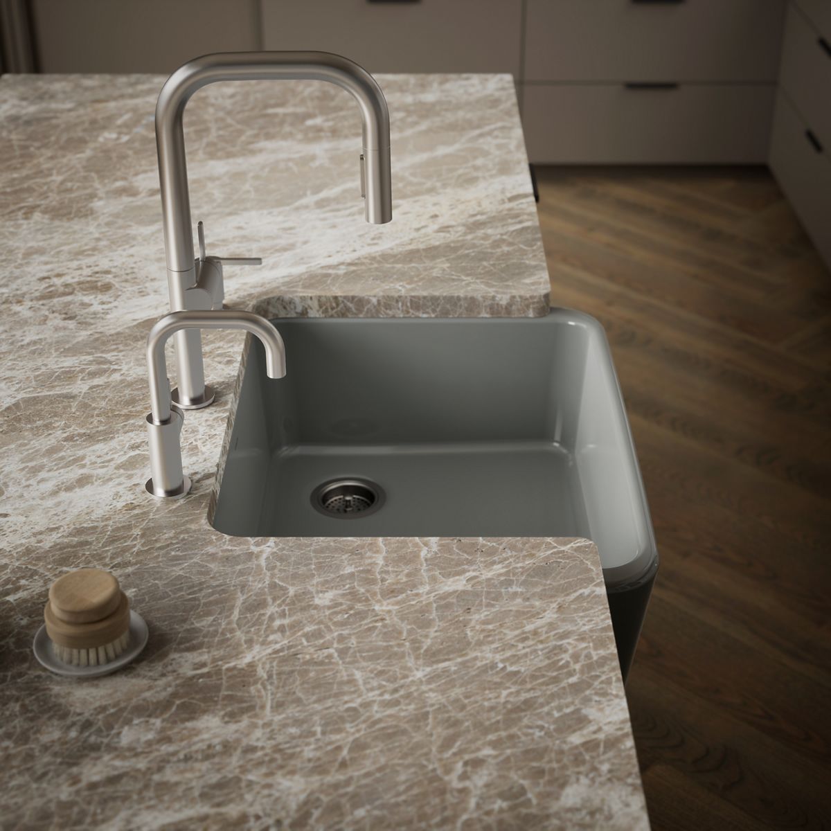 KOHLER Ironridge 28" undermount single-bowl farmhouse kitchen sink