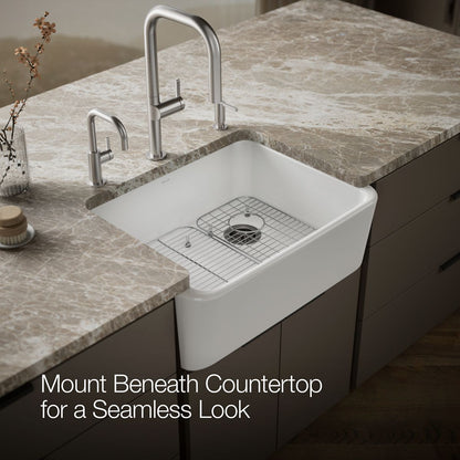 KOHLER Ironridge 28" undermount single-bowl farmhouse kitchen sink