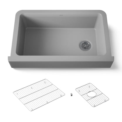 KOHLER K-25784 Cairn Undermount single-bowl farmhouse kitchen sink