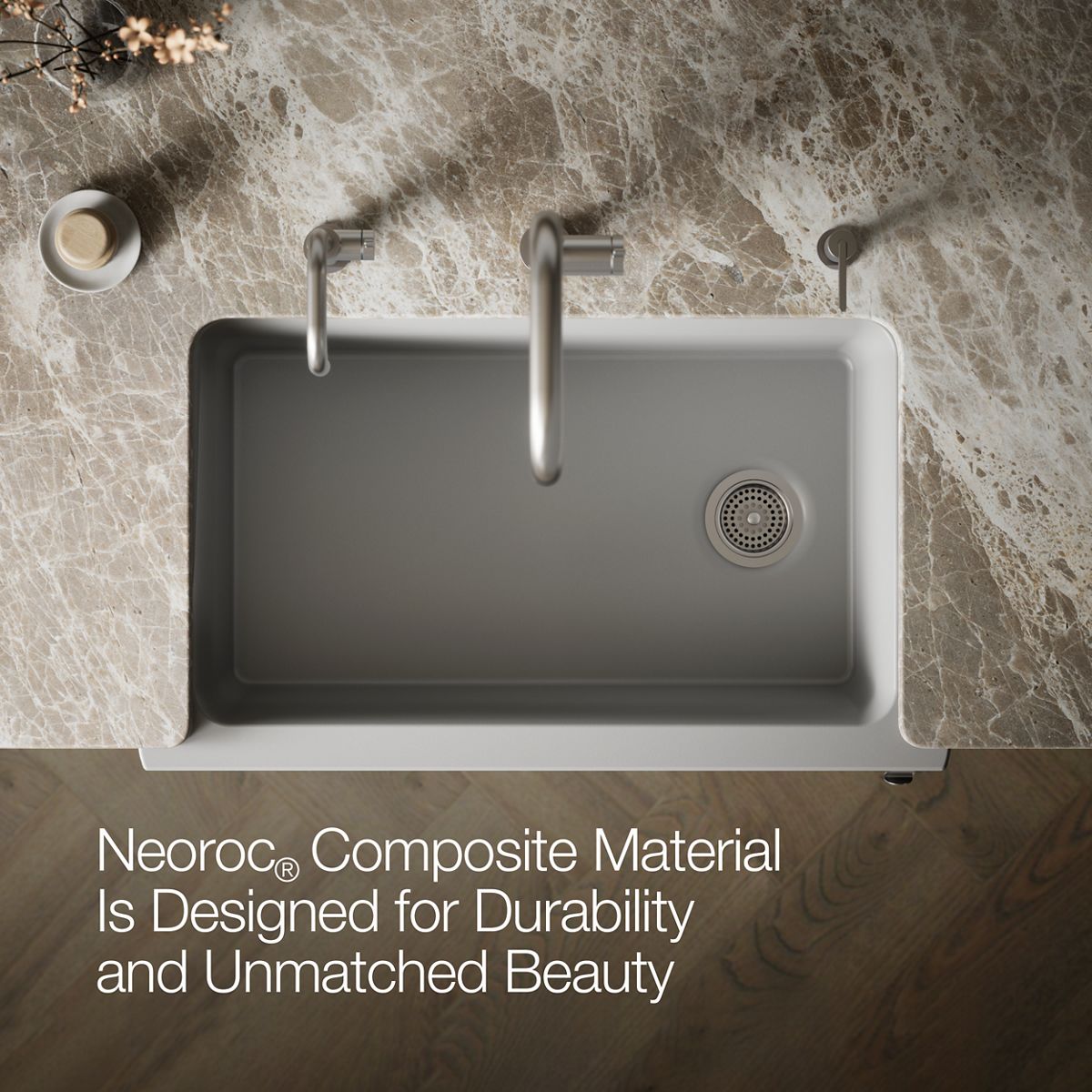 KOHLER K-25784 Cairn Undermount single-bowl farmhouse kitchen sink