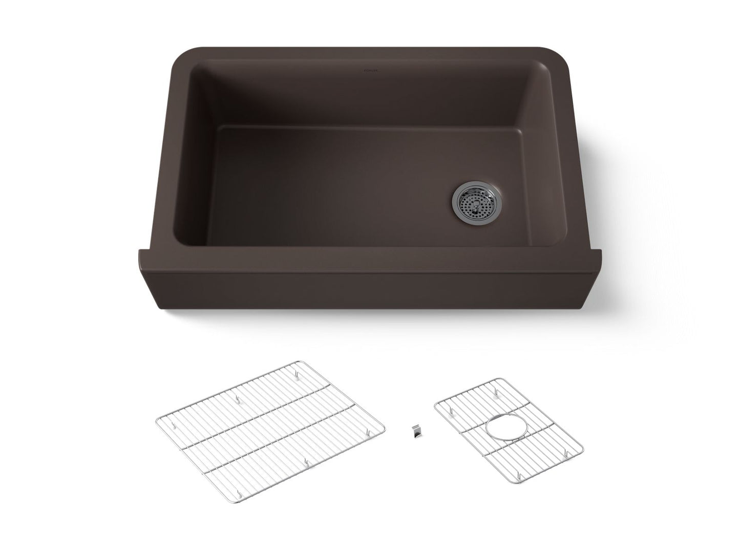 KOHLER K-25786 Cairn 34" undermount single-bowl farmhouse kitchen sink