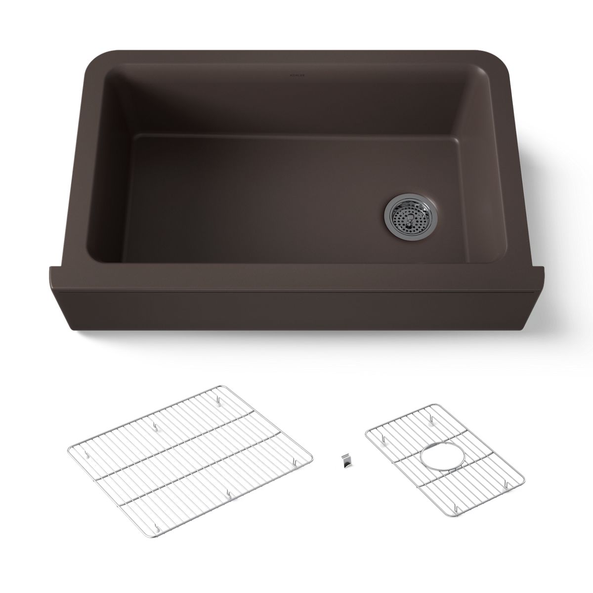 KOHLER K-25786 Cairn 34" undermount single-bowl farmhouse kitchen sink