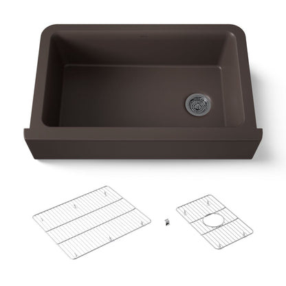KOHLER K-25786 Cairn 34" undermount single-bowl farmhouse kitchen sink