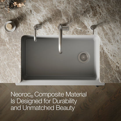 KOHLER K-25786 Cairn 34" undermount single-bowl farmhouse kitchen sink