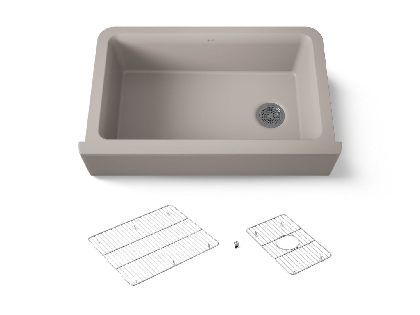 KOHLER K-25786 Cairn 34" undermount single-bowl farmhouse kitchen sink
