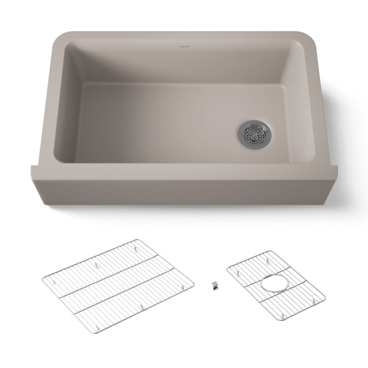 KOHLER K-25786 Cairn 34" undermount single-bowl farmhouse kitchen sink