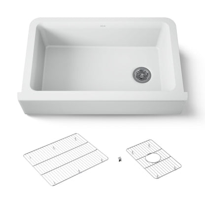 KOHLER K-25786 Cairn 34" undermount single-bowl farmhouse kitchen sink