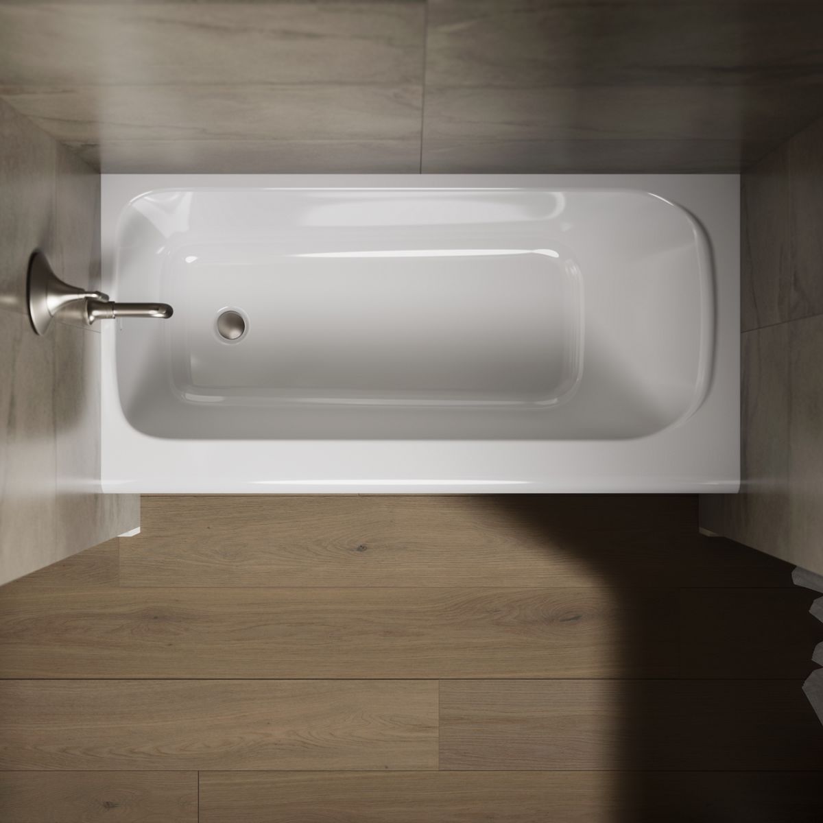 KOHLER K-25830-LA Avec 60" x 30" alcove bath, left drain