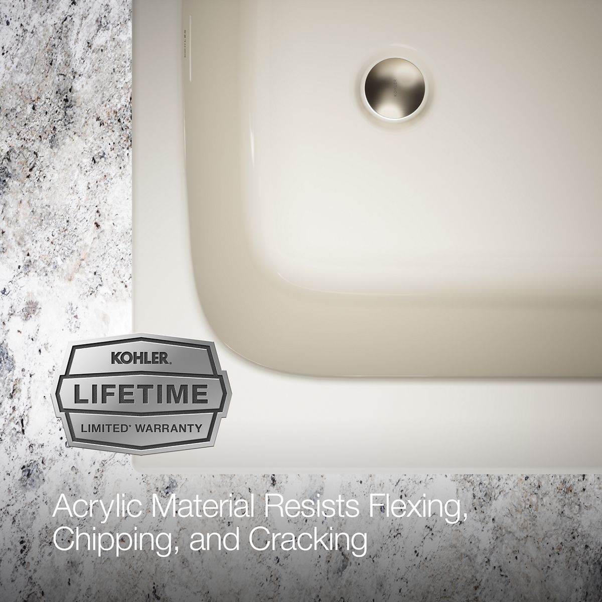 KOHLER K-25831 Avec 60" x 32" drop-in bath