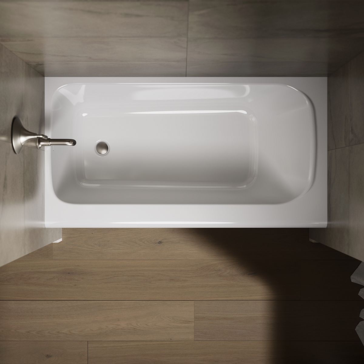 KOHLER K-25831-LA Avec 60" x 32" alcove bath, left drain