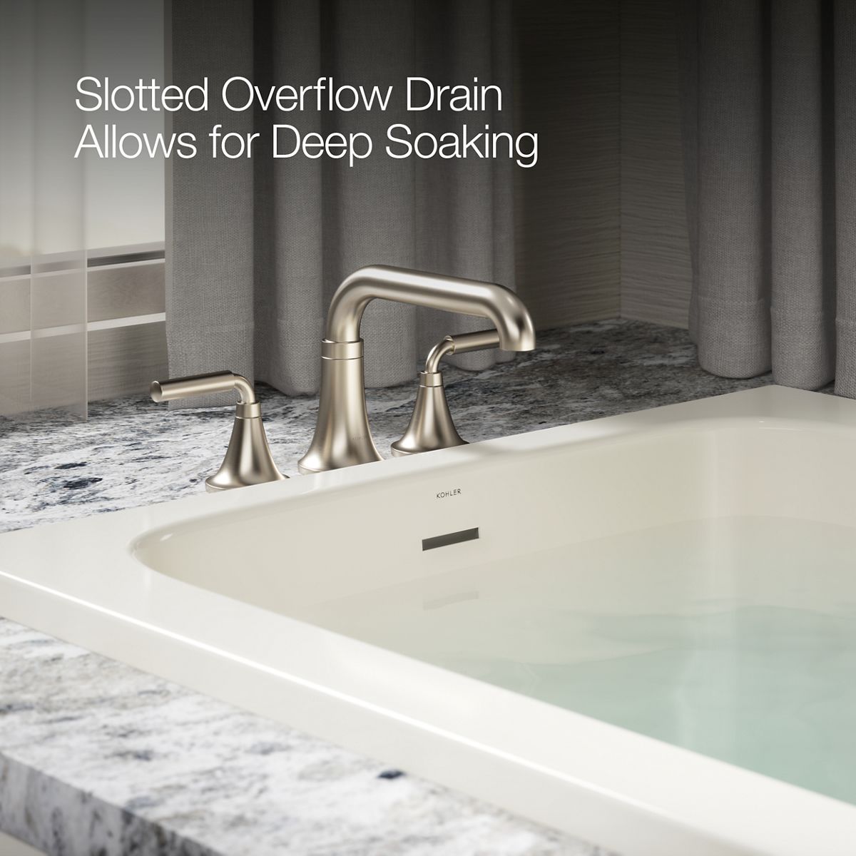 KOHLER K-25832 Avec 60" x 36" drop-in bath