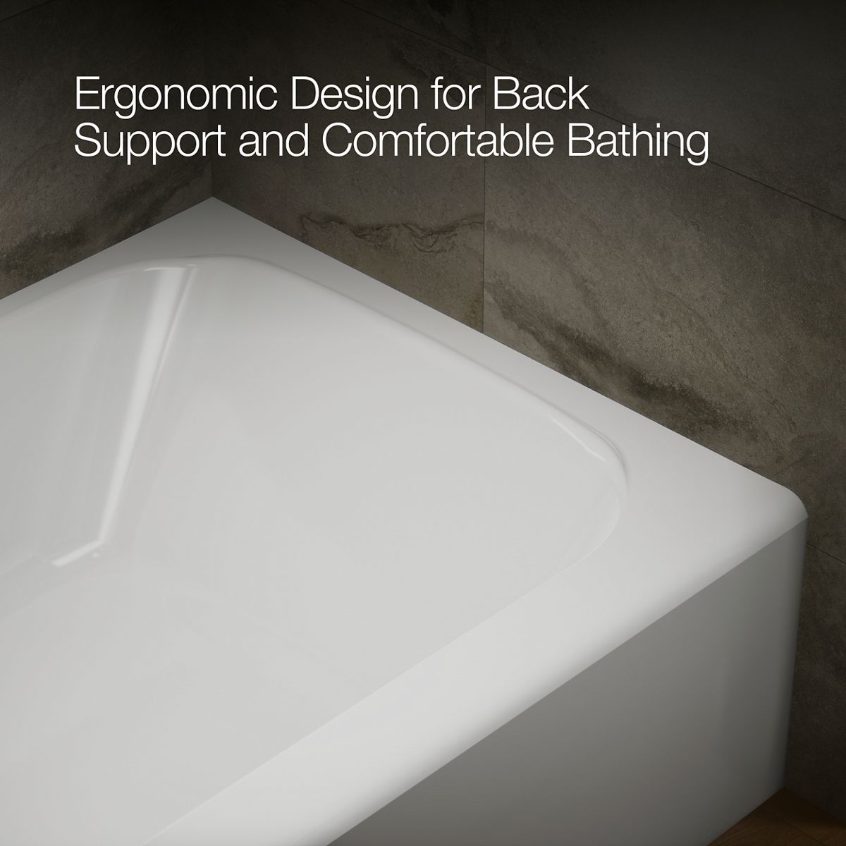 KOHLER K-25833-LA Avec 60" x 42" alcove bath, left drain, white - view 3