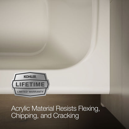KOHLER K-25834-LA Avec 72" x 36" alcove bath, left drain