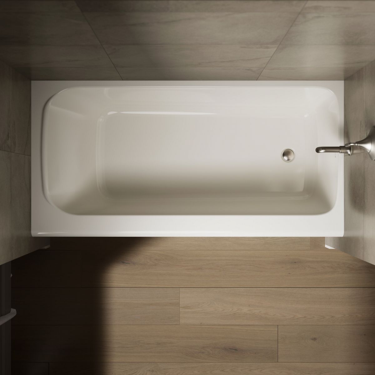 KOHLER K-25834-RA Avec 72" x 36" alcove bath, right drain
