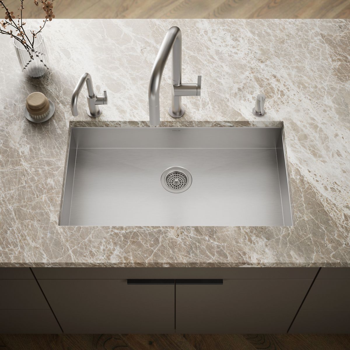 KOHLER K-25939 Vault 32" undermount single-bowl kitchen sink