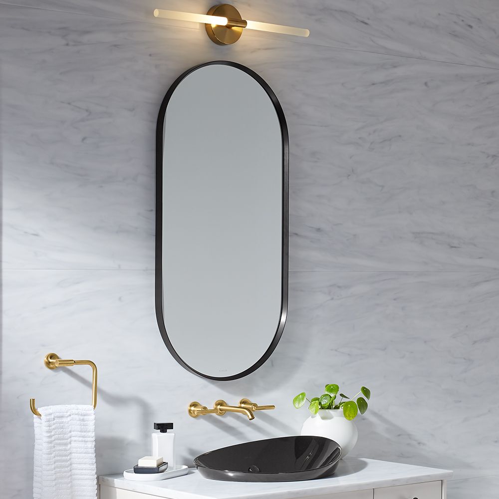 KOHLER K-26051 Essential 20" x 40" capsule framed mirror