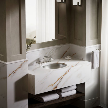 KOHLER K-2608-MU Bachata 20" oval drop-in/undermount bathroom sink, no overflow