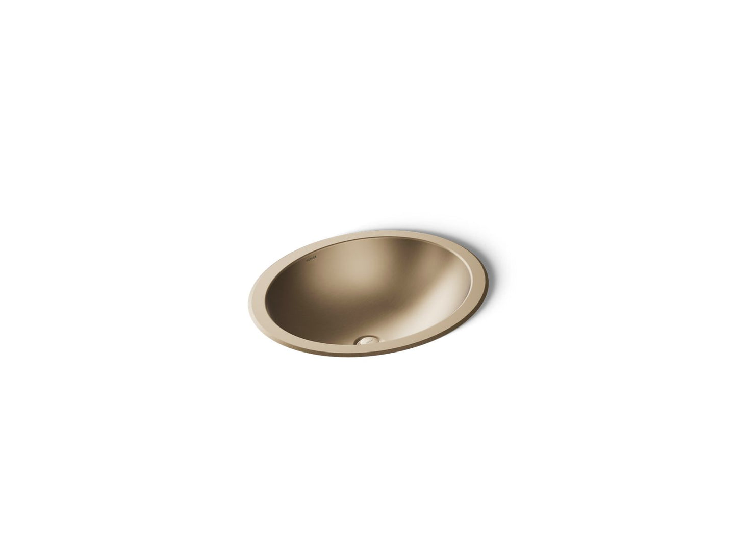 KOHLER Bachata 20" oval drop-in/undermount bathroom sink, no overflow
