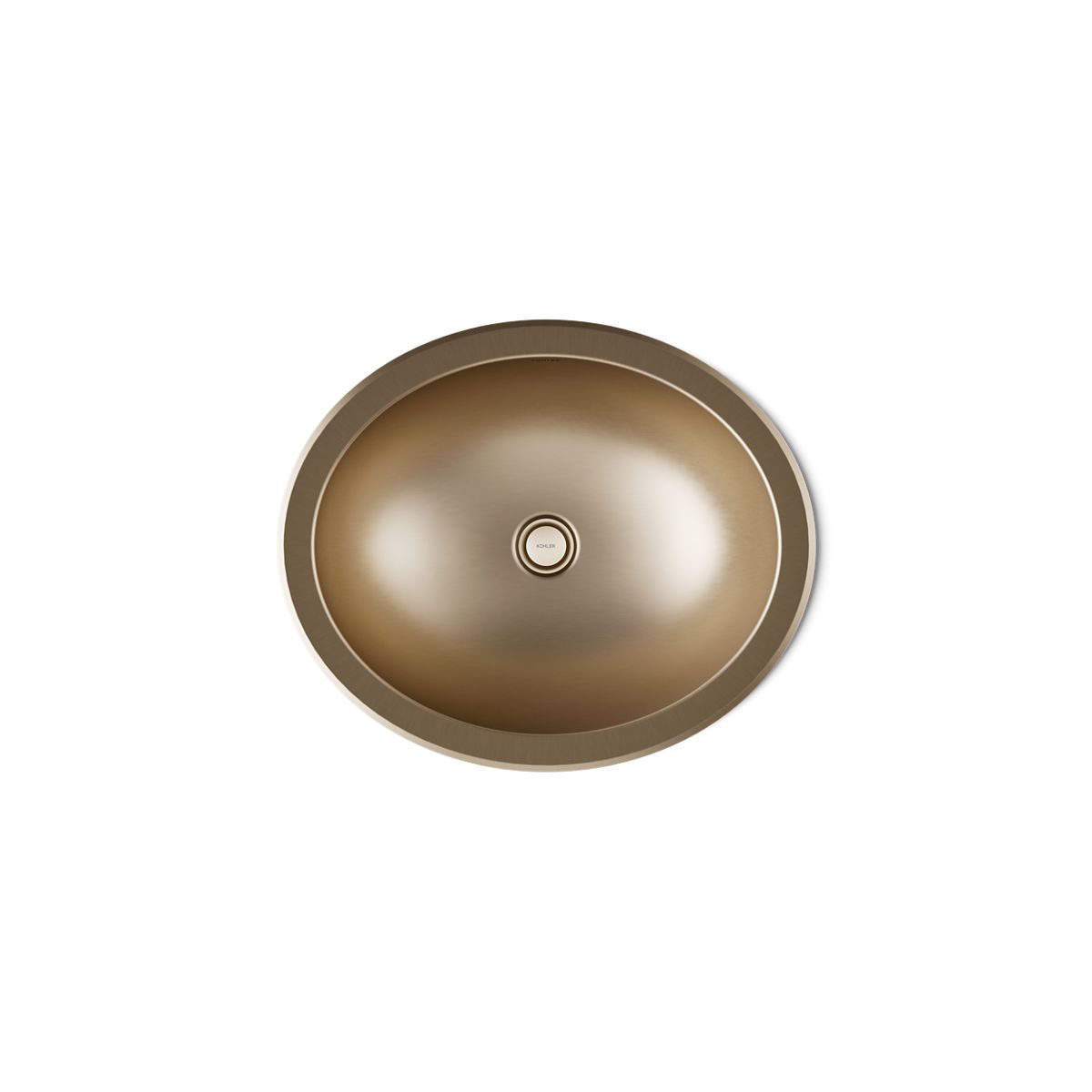 KOHLER Bachata 20" oval drop-in/undermount bathroom sink, no overflow
