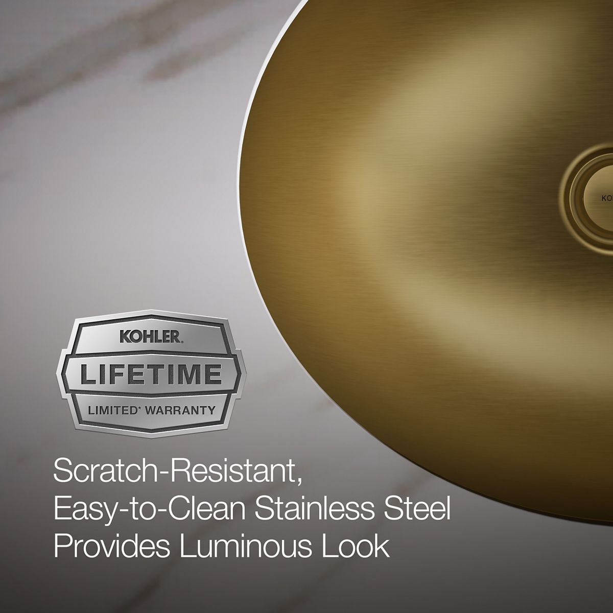 KOHLER Bachata 20" oval drop-in/undermount bathroom sink, no overflow