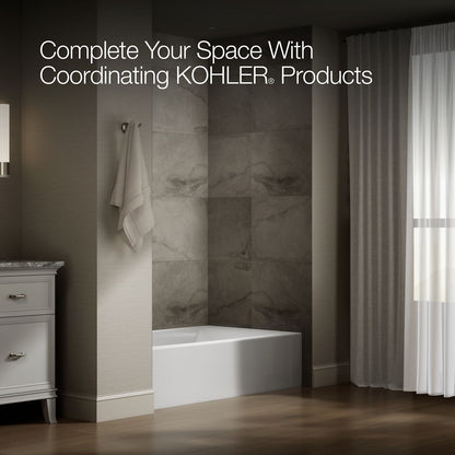 KOHLER K-26107-LA Entity 60" x 36" alcove bath with left drain