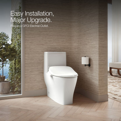 KOHLER K-26132-CSP PureWash E545 Elongated bidet toilet seat