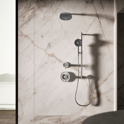KOHLER K-26282-G Statement Round three-function handshower, 1.75 gpm