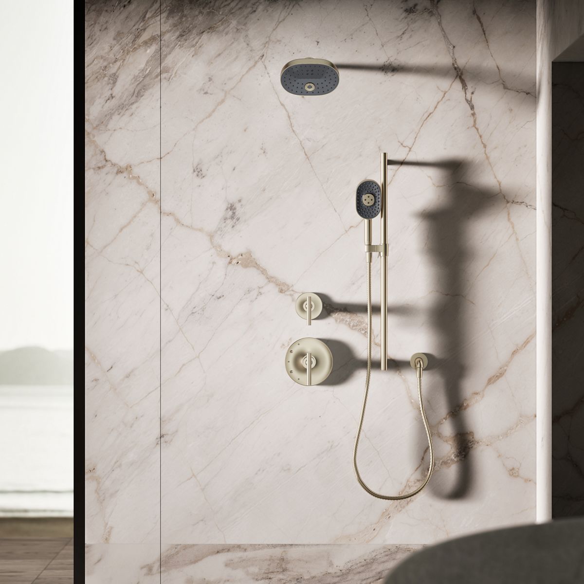 KOHLER K-26284-G Statement Oblong three-function handshower, 1.75 gpm