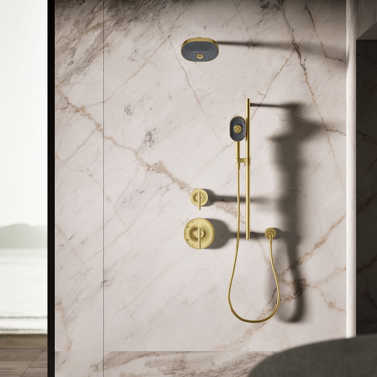 KOHLER K-26284-G Statement Oblong three-function handshower, 1.75 gpm