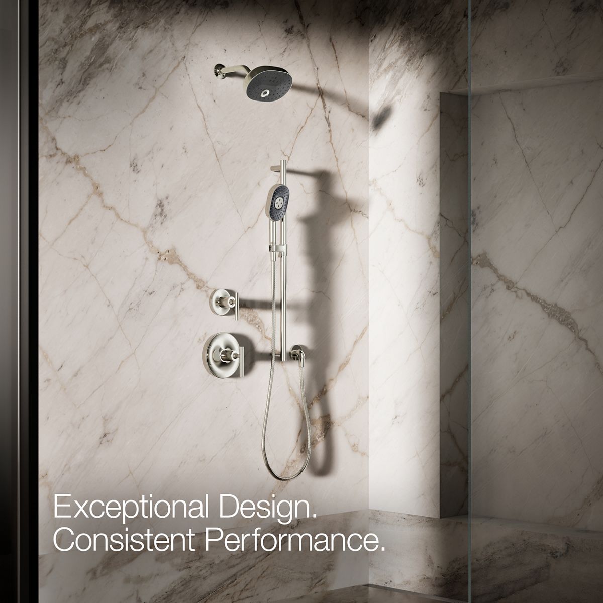 KOHLER K-26284-G Statement Oblong three-function handshower, 1.75 gpm