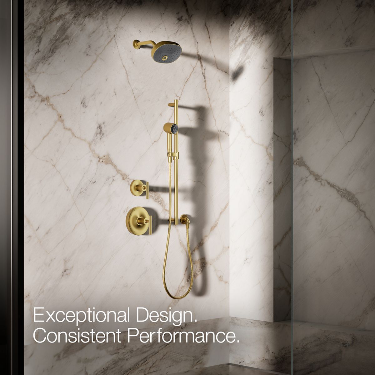 KOHLER K-26286-G Statement Iconic single-function handshower, 1.75 gpm