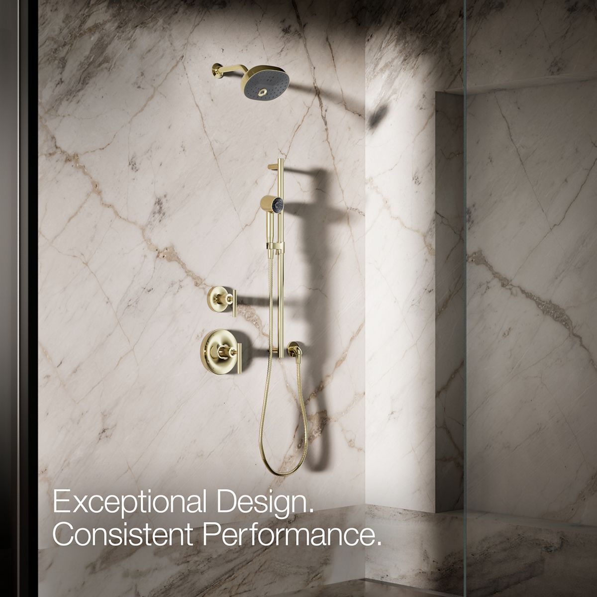 KOHLER K-26286-G Statement Iconic single-function handshower, 1.75 gpm