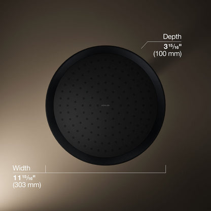 KOHLER K-26291 Statement® Round 12" Single-function Rainhead, 2.5 GPM