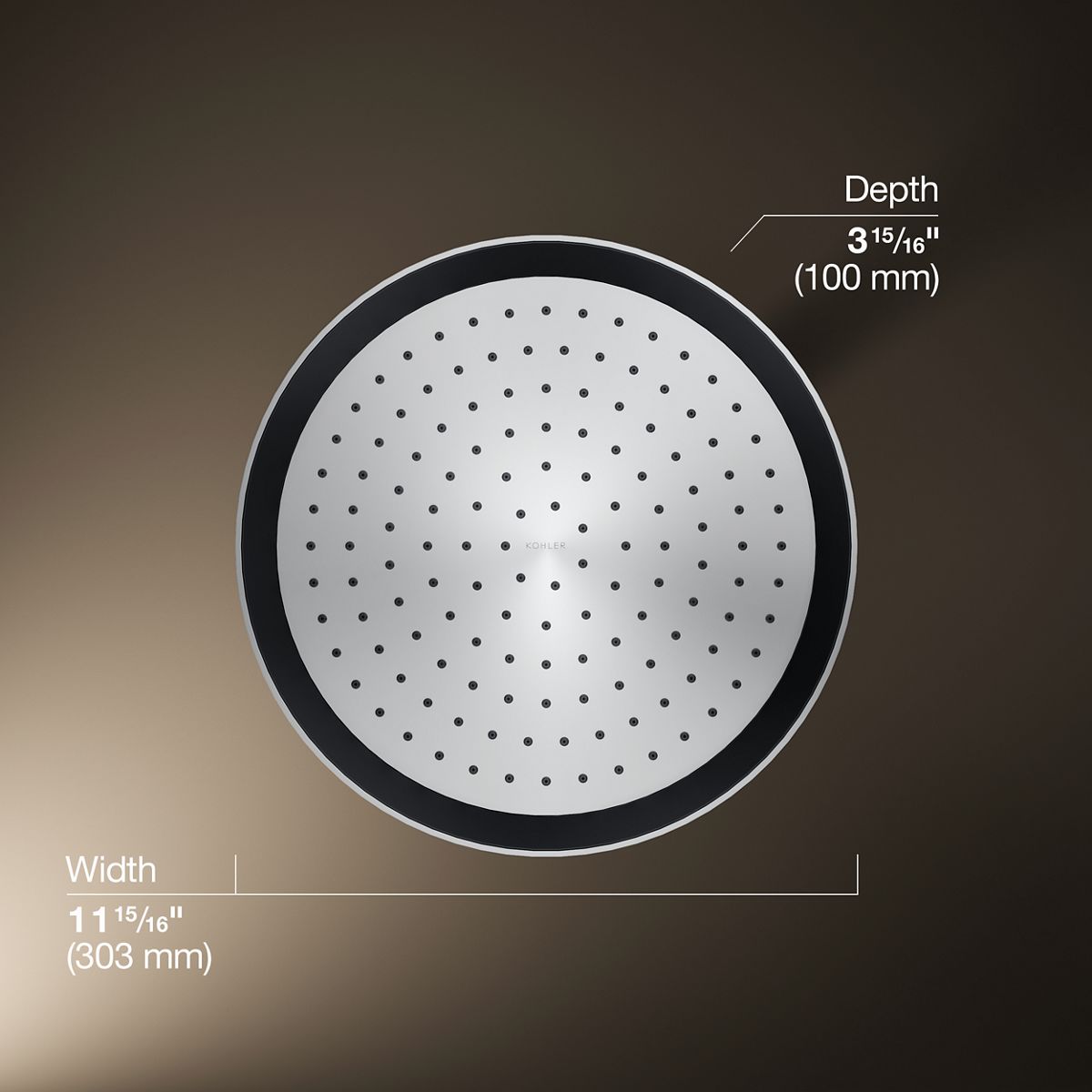 KOHLER K-26291 Statement® Round 12" Single-function Rainhead, 2.5 GPM, polished chrome - view 5