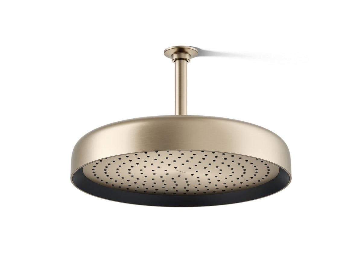 KOHLER K-26292 Statement® Round 14" Single-function Rainhead, 2.5 GPM, vibrant brushed bronze