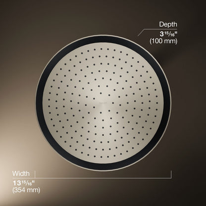 KOHLER K-26292 Statement® Round 14" Single-function Rainhead, 2.5 GPM, vibrant brushed nickel - view 5