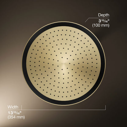 KOHLER K-26292 Statement® Round 14" Single-function Rainhead, 2.5 GPM