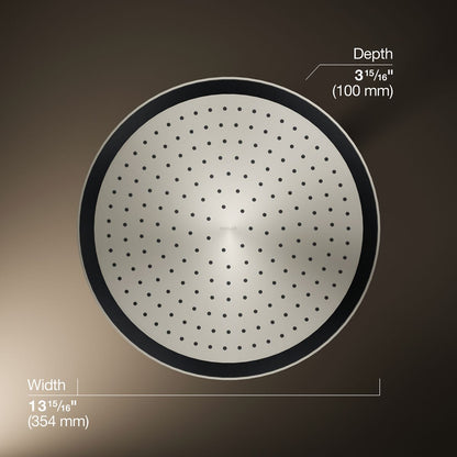 KOHLER K-26292 Statement® Round 14" Single-function Rainhead, 2.5 GPM