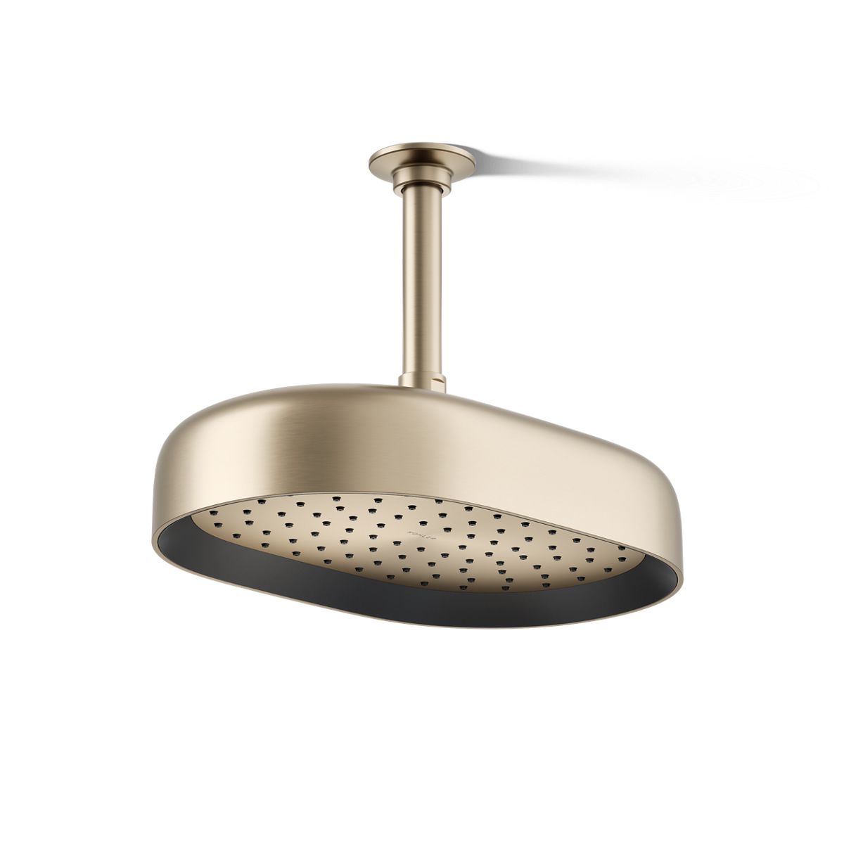 KOHLER K-26293 Statement® Oblong 12" Single-function Rainhead, 2.5 GPM, vibrant brushed bronze - view 3