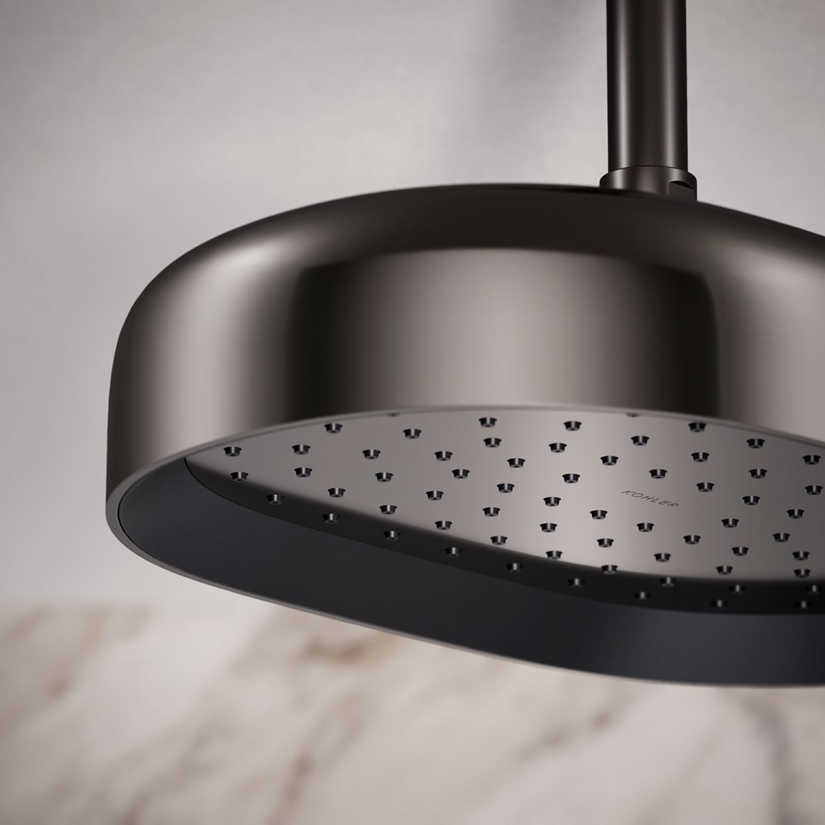 KOHLER K-26293 Statement® Oblong 12" Single-function Rainhead, 2.5 GPM, vibrant titanium - view 5