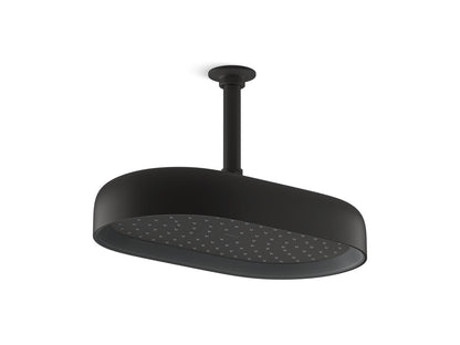 KOHLER K-26294 Statement® Oblong 14" Single-function Rainhead, 2.5 GPM, matte black
