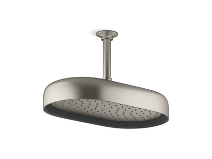 KOHLER K-26294 Statement® Oblong 14" Single-function Rainhead, 2.5 GPM, vibrant brushed nickel