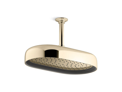 KOHLER K-26294 Statement® Oblong 14" Single-function Rainhead, 2.5 GPM, vibrant french gold