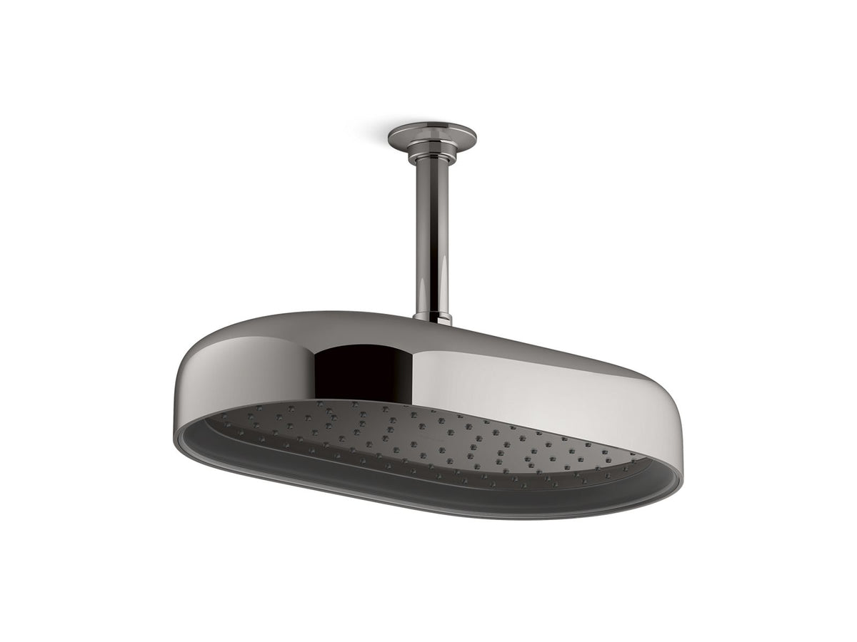 KOHLER K-26294 Statement® Oblong 14" Single-function Rainhead, 2.5 GPM, vibrant titanium