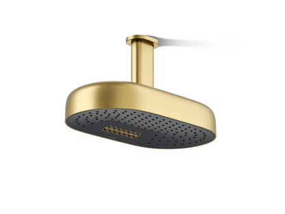 KOHLER K-26295-G Statement Oblong 14" two-function rainhead, 1.75 gpm