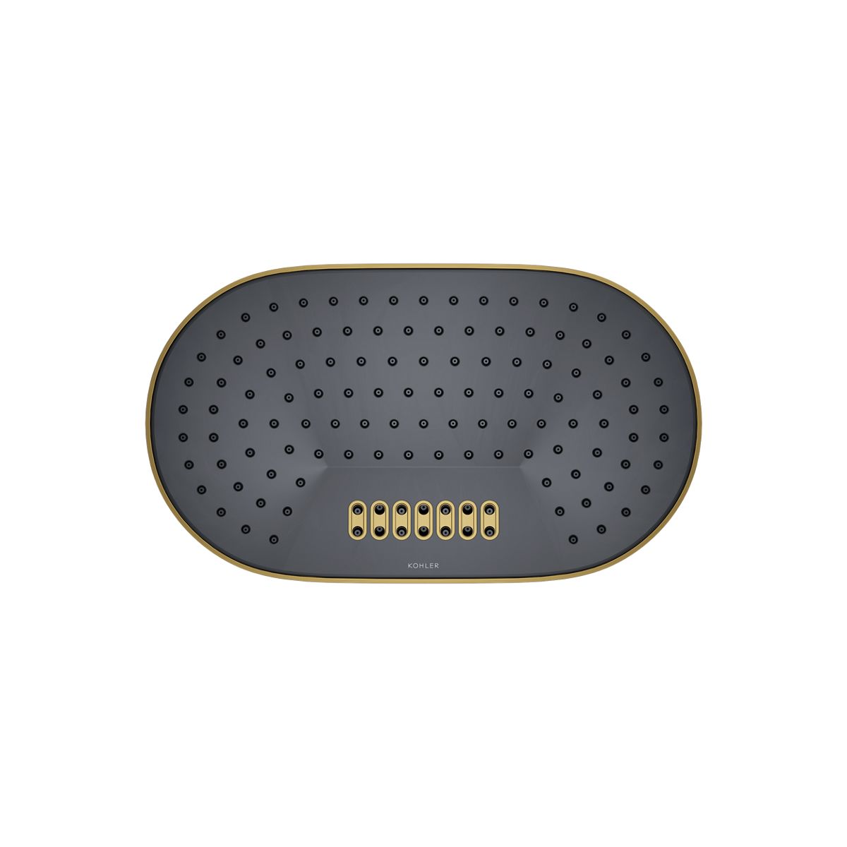 KOHLER K-26295-G Statement Oblong 14" two-function rainhead, 1.75 gpm
