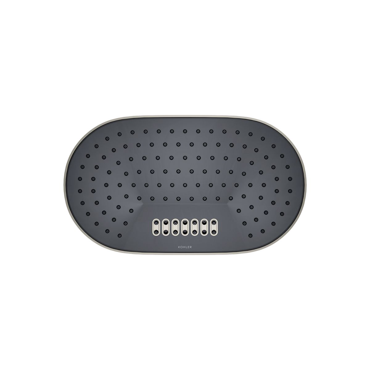 KOHLER K-26295-G Statement Oblong 14" two-function rainhead, 1.75 gpm